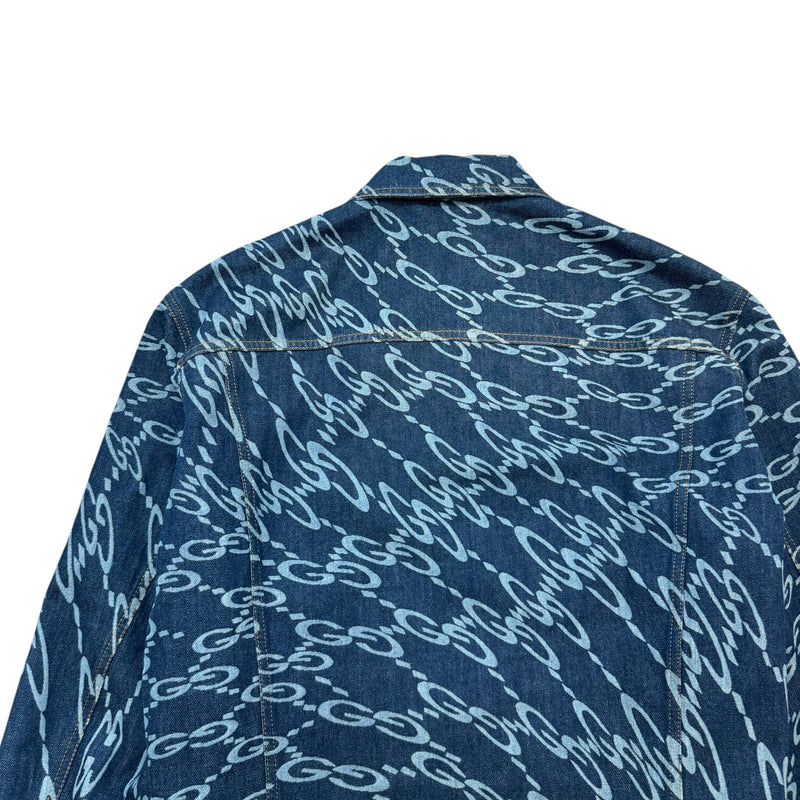Men's Wavy GG Supreme Jacket Navy Size L