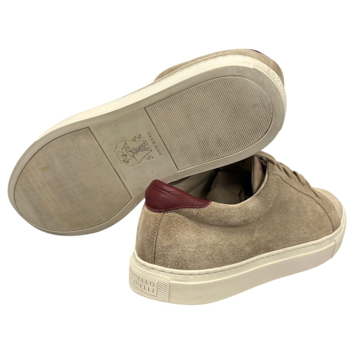Men's Flat Low Trainers Beige Size UK 8 / EU 42 - Photo 10