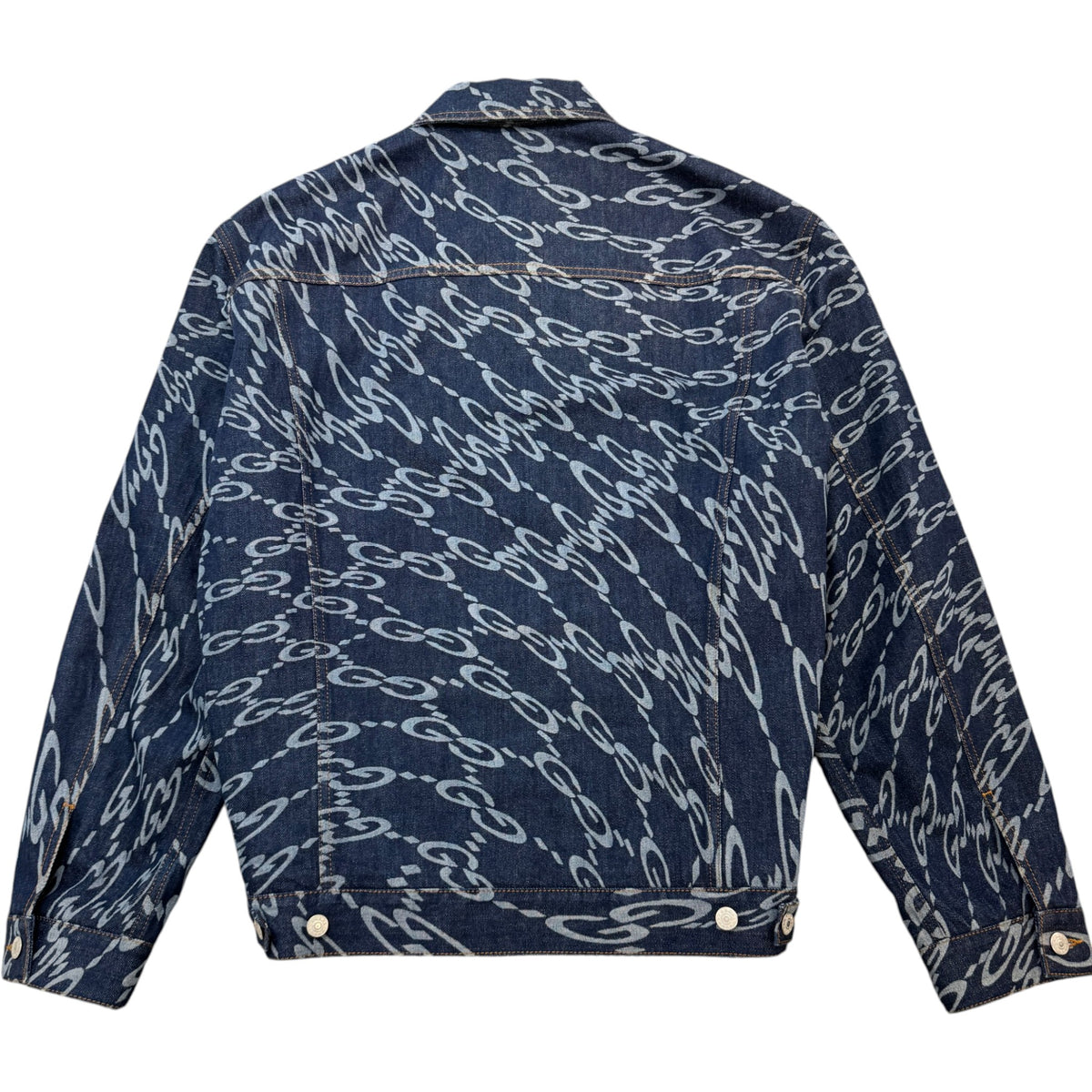 Men's Wavy GG Supreme Jacket Navy Size L - Photo 2