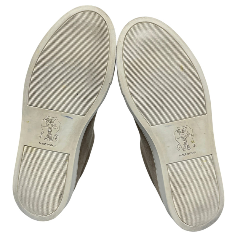 Men's Flat Low Trainers Beige Size UK 8 / EU 42