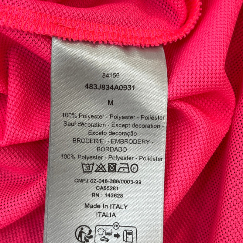 Men's Embroidered Logo Polo Shirt Pink Size M