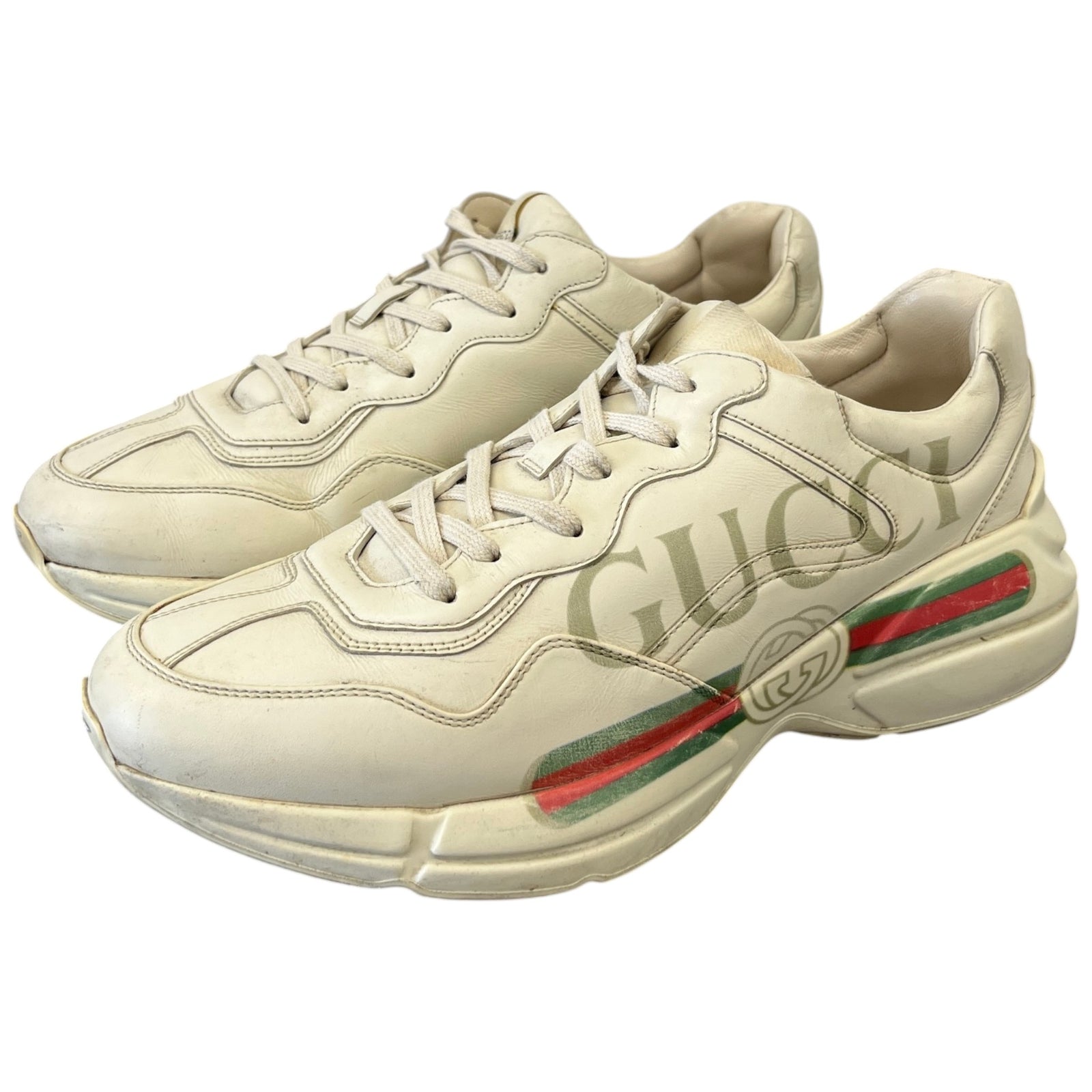 Men's Rhyton Low Trainers Beige Size EU 44 / UK 10 - Photo 9