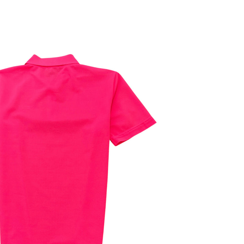 Men's Embroidered Logo Polo Shirt Pink Size M