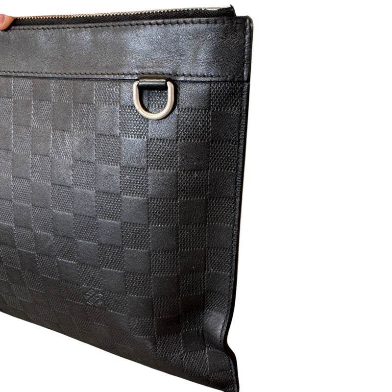 Men's Damier Discovery Pochette Pouch Black