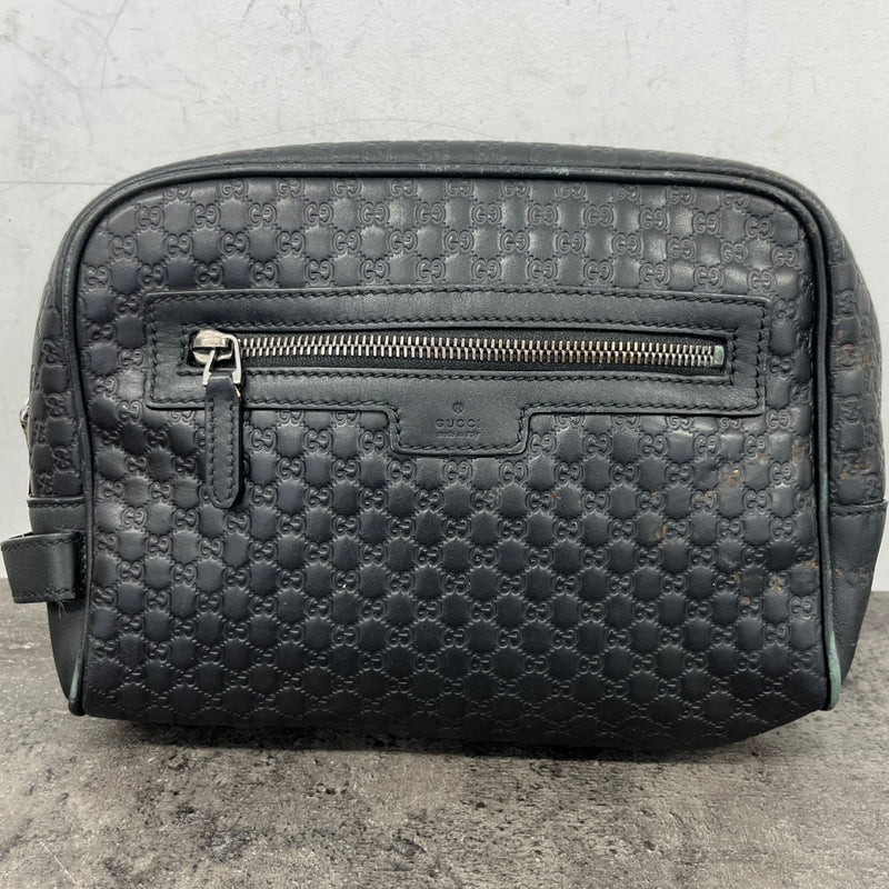 Men's Microguccissima Toiletry Bag Black