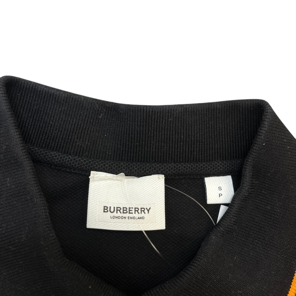 Men's TB Monogram Embroidered Polo Shirt Black Size S - Photo 6