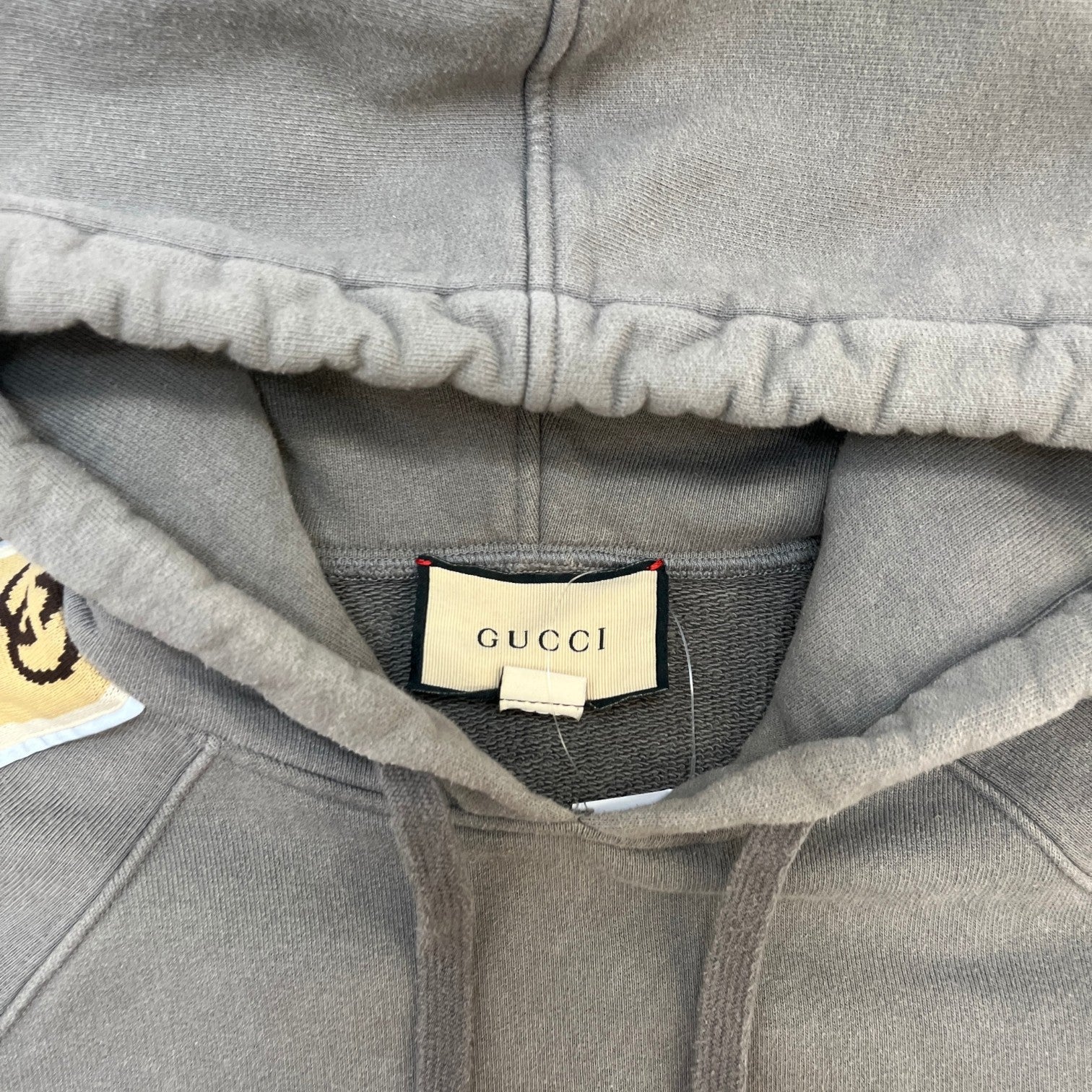 Men's Gg Tape Detail Hoodie Grey Size XL - Photo 6