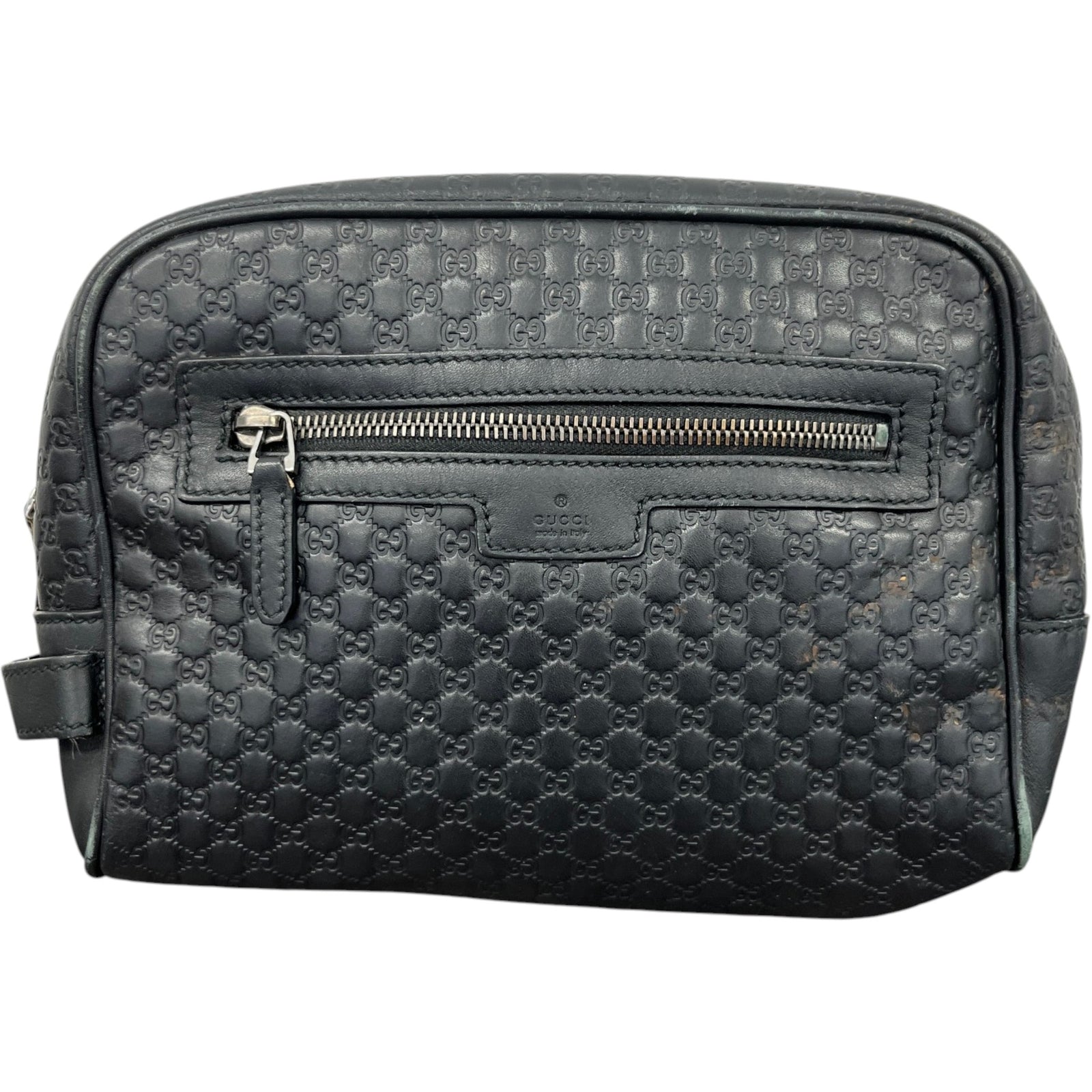 Men's Microguccissima Toiletry Bag Black - Photo 1