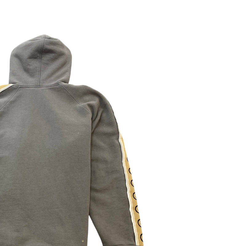Men's Gg Tape Detail Hoodie Grey Size XL