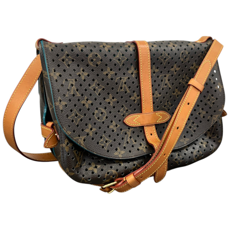 Women's Monogram Perfo Saumur 30 Shoulder Bag Brown