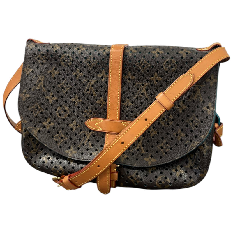 Women's Monogram Perfo Saumur 30 Shoulder Bag Brown