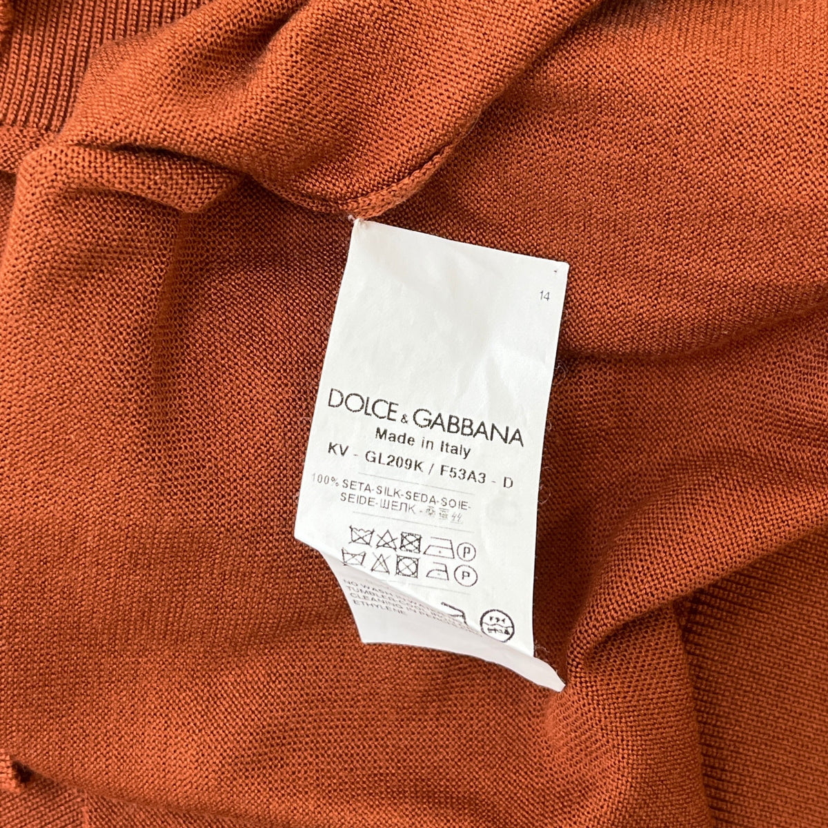 Men's V Neck Sweatshirt Burnt Orange Size 4XL - Photo 6