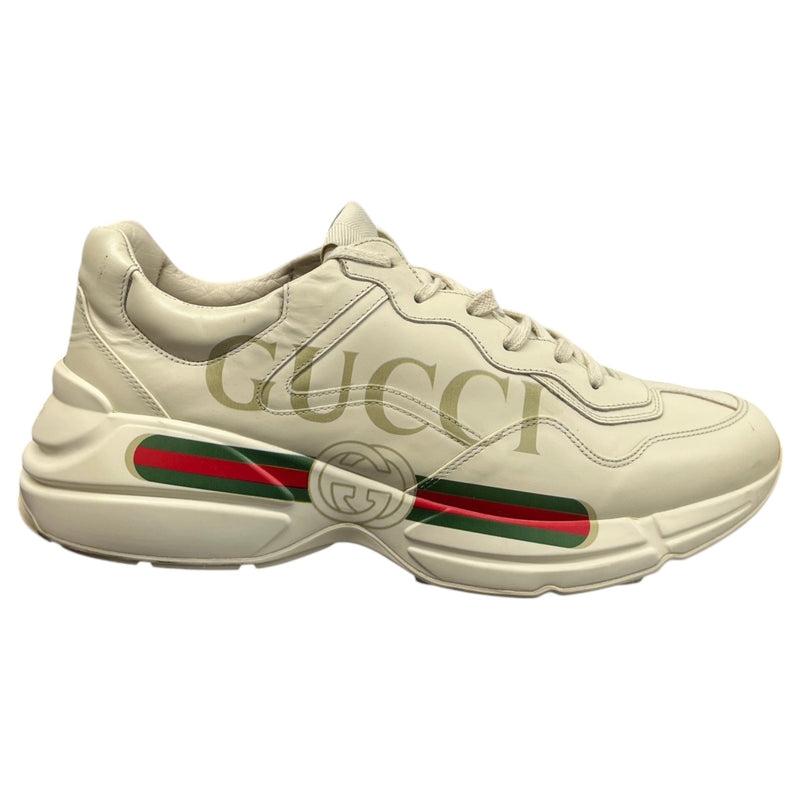 Men's Rhyton Leather Low Trainers Beige Size UK 10 / EU 44