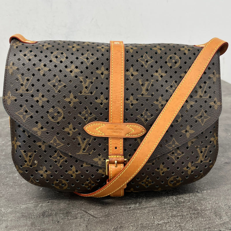 Women's Monogram Perfo Saumur 30 Shoulder Bag Brown