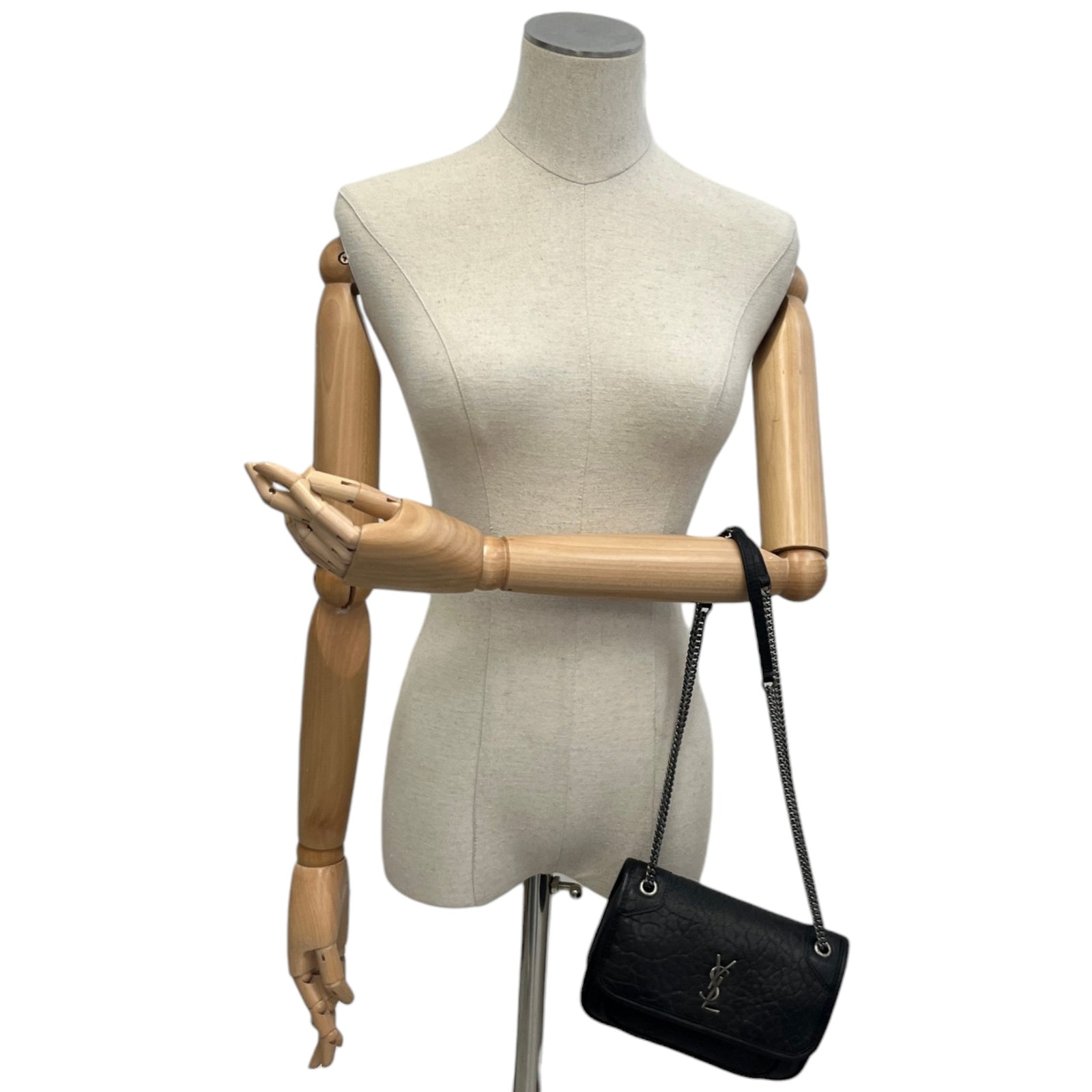 Women's Niki Mini In Grained Lambskin Bag Black - Photo 2