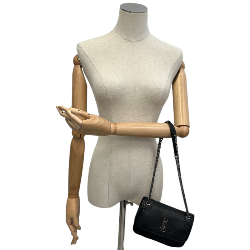 Women's Niki Mini In Grained Lambskin Bag Black