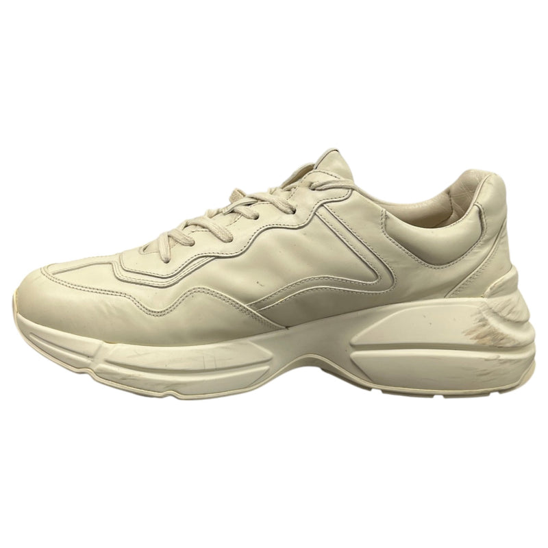 Men's Rhyton Leather Low Trainers Beige Size UK 10 / EU 44
