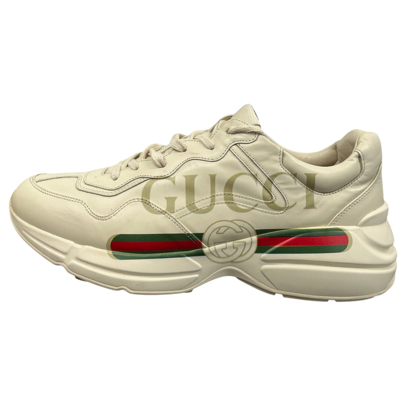 Men's Rhyton Leather Low Trainers Beige Size UK 10 / EU 44