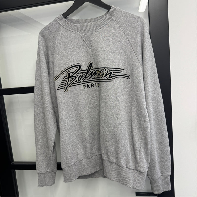 Men's Logo Print Sweatshirt Grey Size L