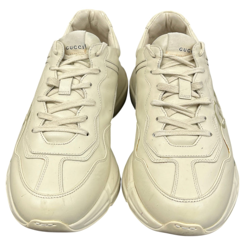 Men's Rhyton Leather Low Trainers Beige Size UK 10 / EU 44