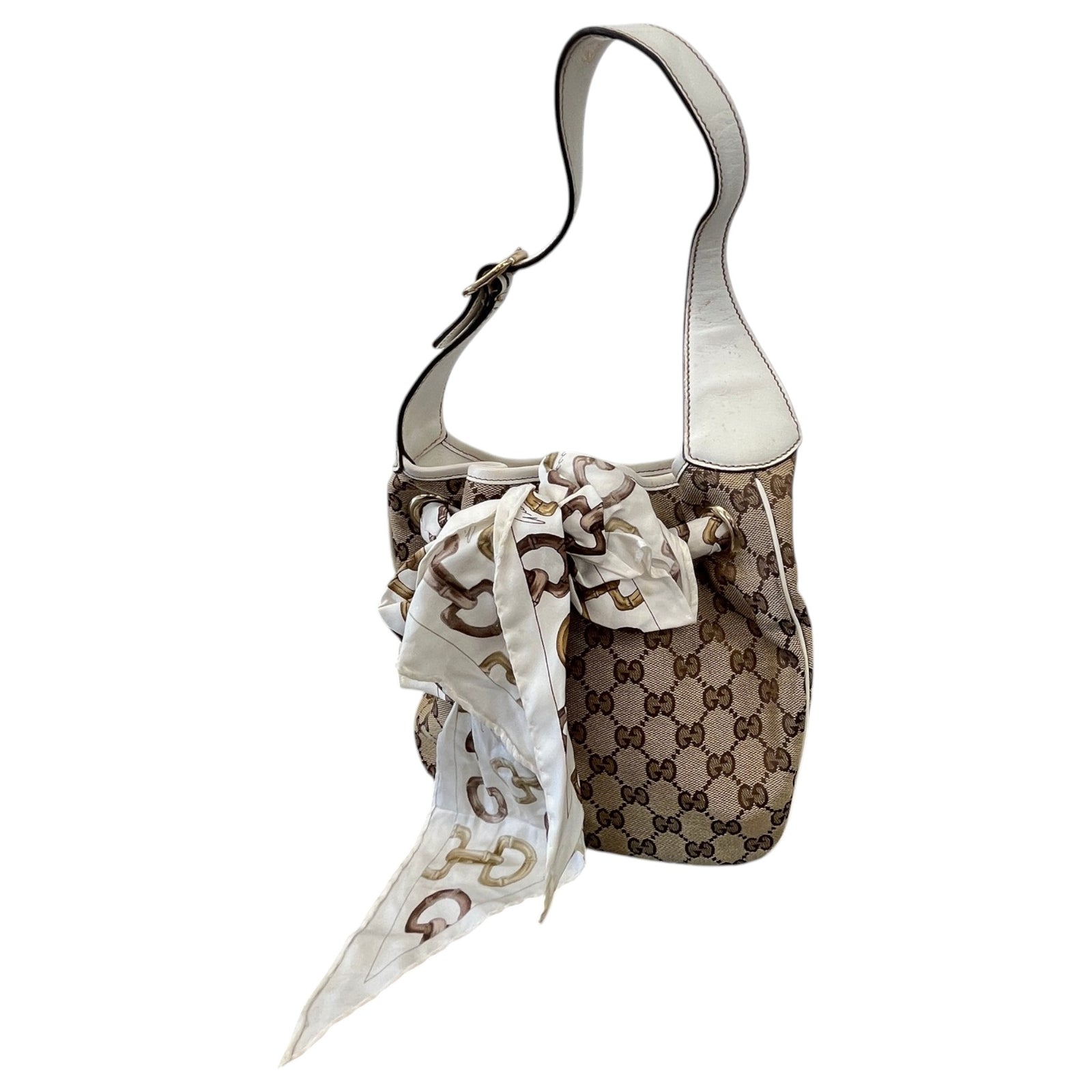 Women's GG Canvas Positano Hobo Handbag Beige - Photo 4