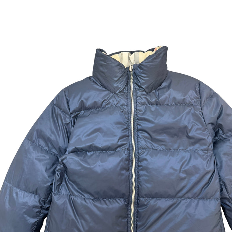 Women's Signature Check Reversible Down Jacket Beige Size M / UK 10