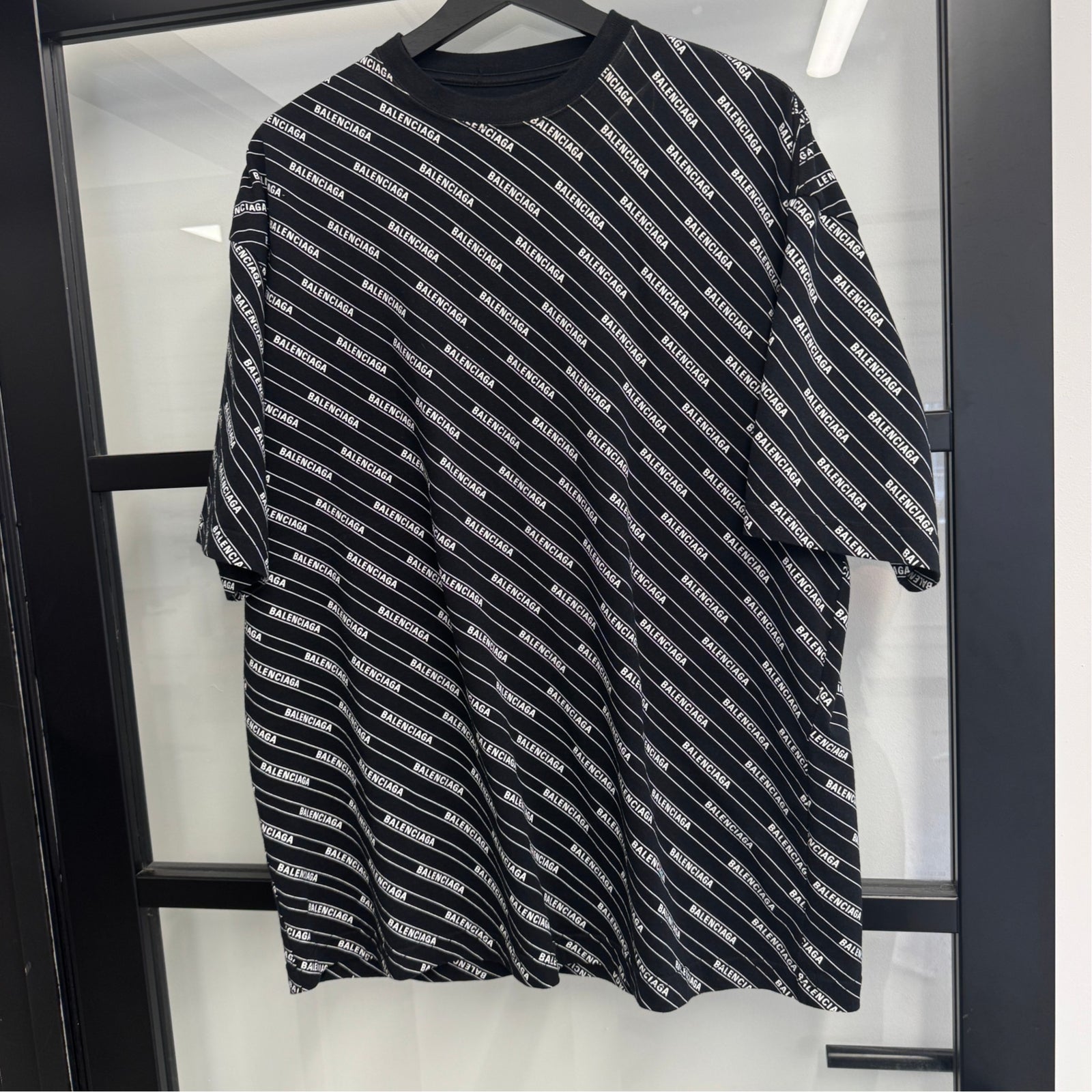 Men's all over logo T-Shirt Black Size XS - Photo 6