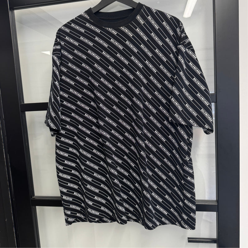 Men's all over logo T-Shirt Black Size XS