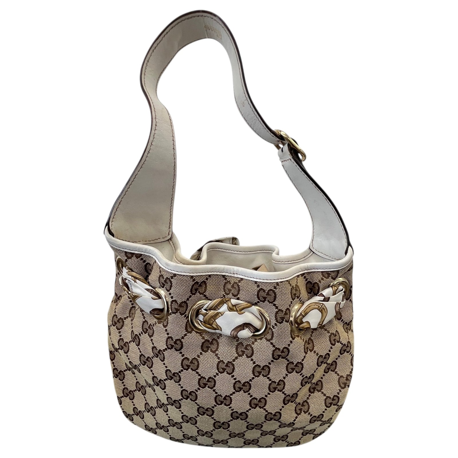 Women's GG Canvas Positano Hobo Handbag Beige - Photo 3