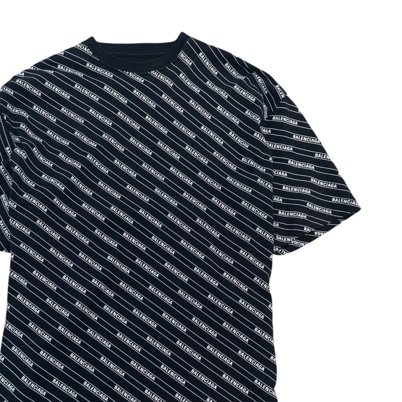 Men's all over logo T-Shirt Black Size XS