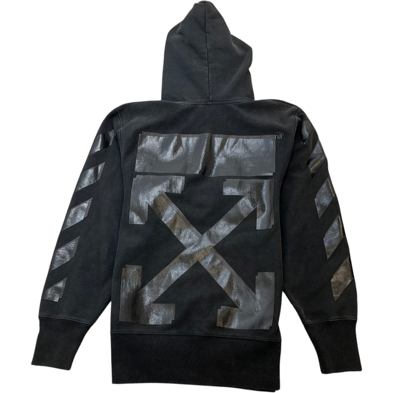 Men's X Champion Diagonal Stripe Hoodie Black Size M