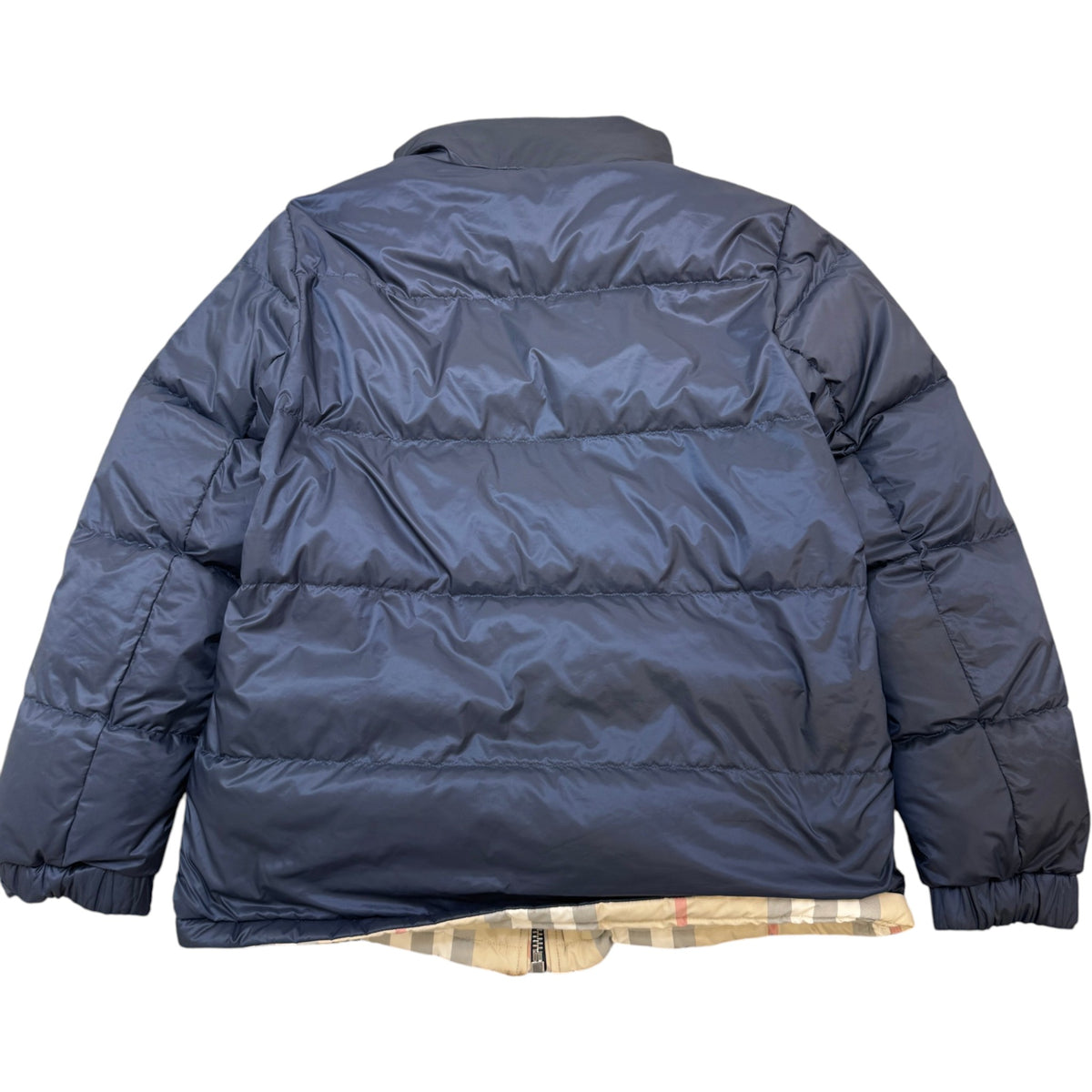 Women's Signature Check Reversible Down Jacket Beige Size M / UK 10 - Photo 4