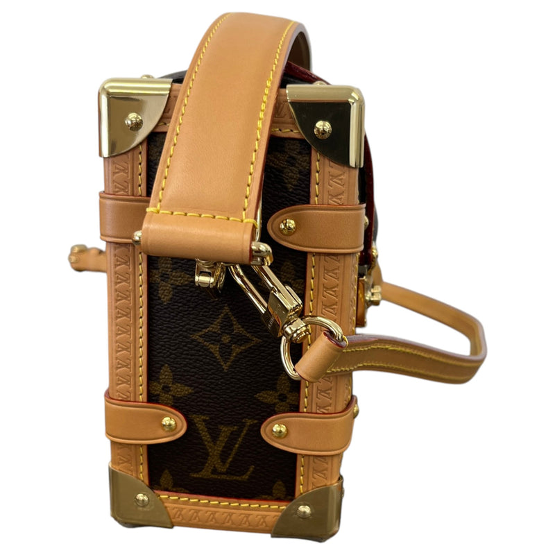 Women's Monogram Side Trunk Handbag Brown