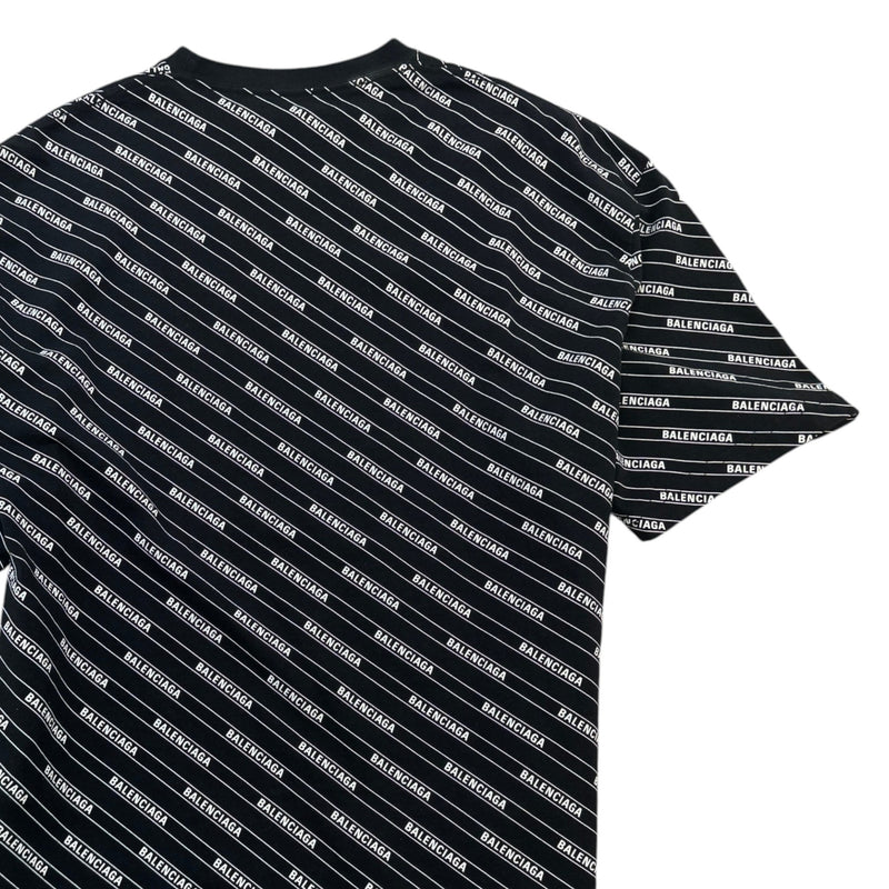 Men's all over logo T-Shirt Black Size XS