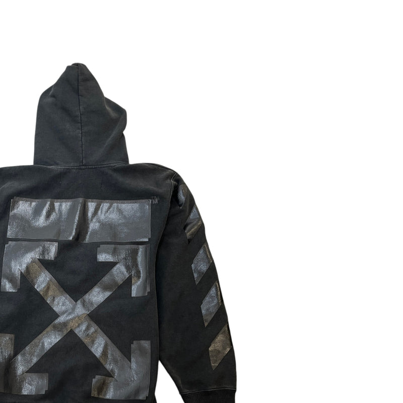Men's X Champion Diagonal Stripe Hoodie Black Size M