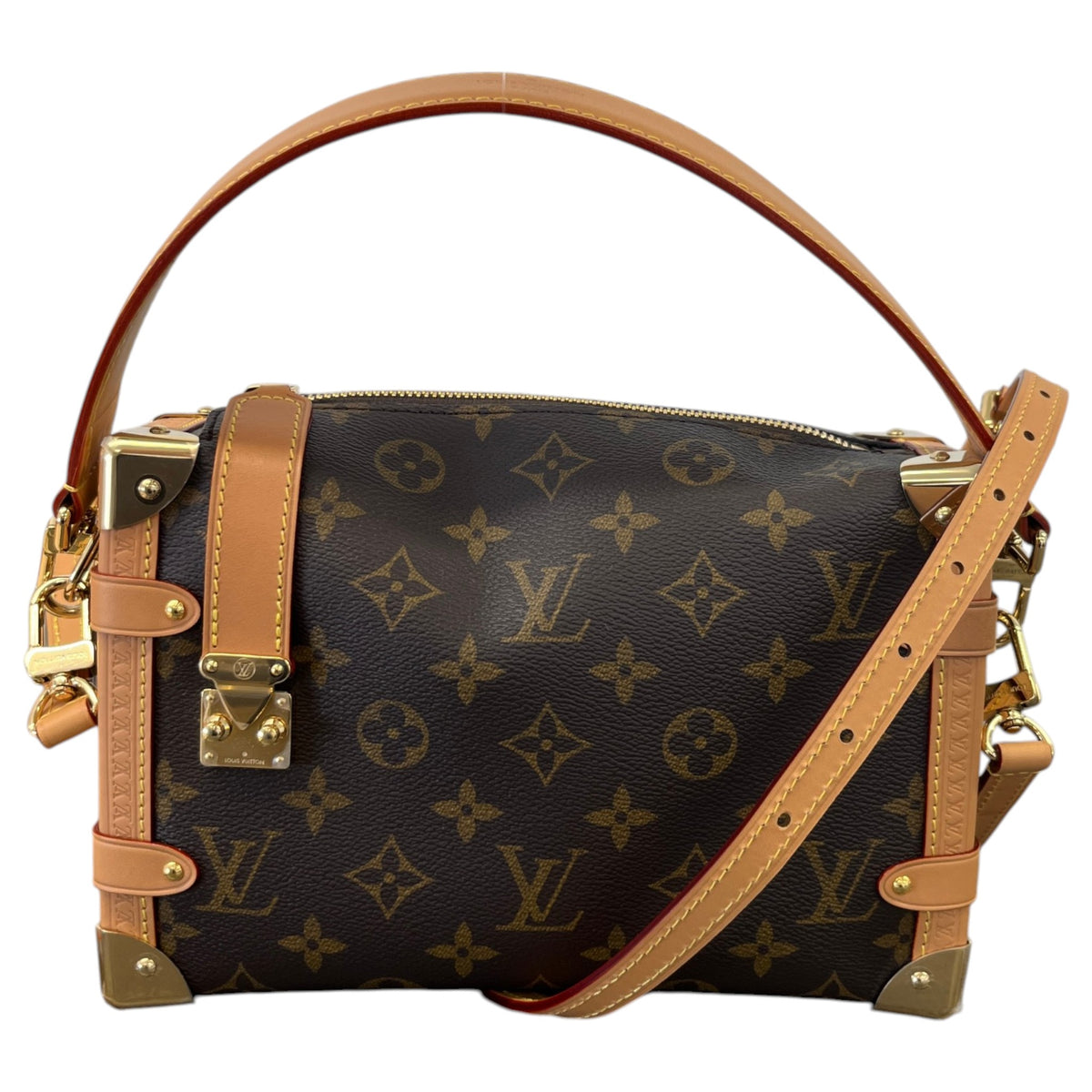Women's Monogram Side Trunk Handbag Brown - Photo 1