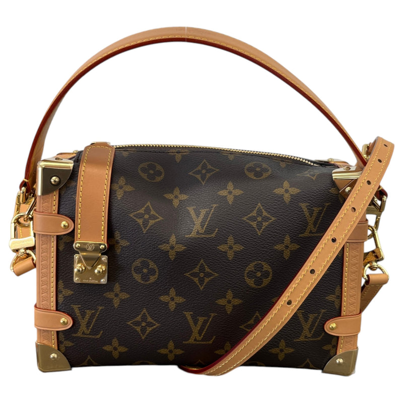 Women's Monogram Side Trunk Handbag Brown