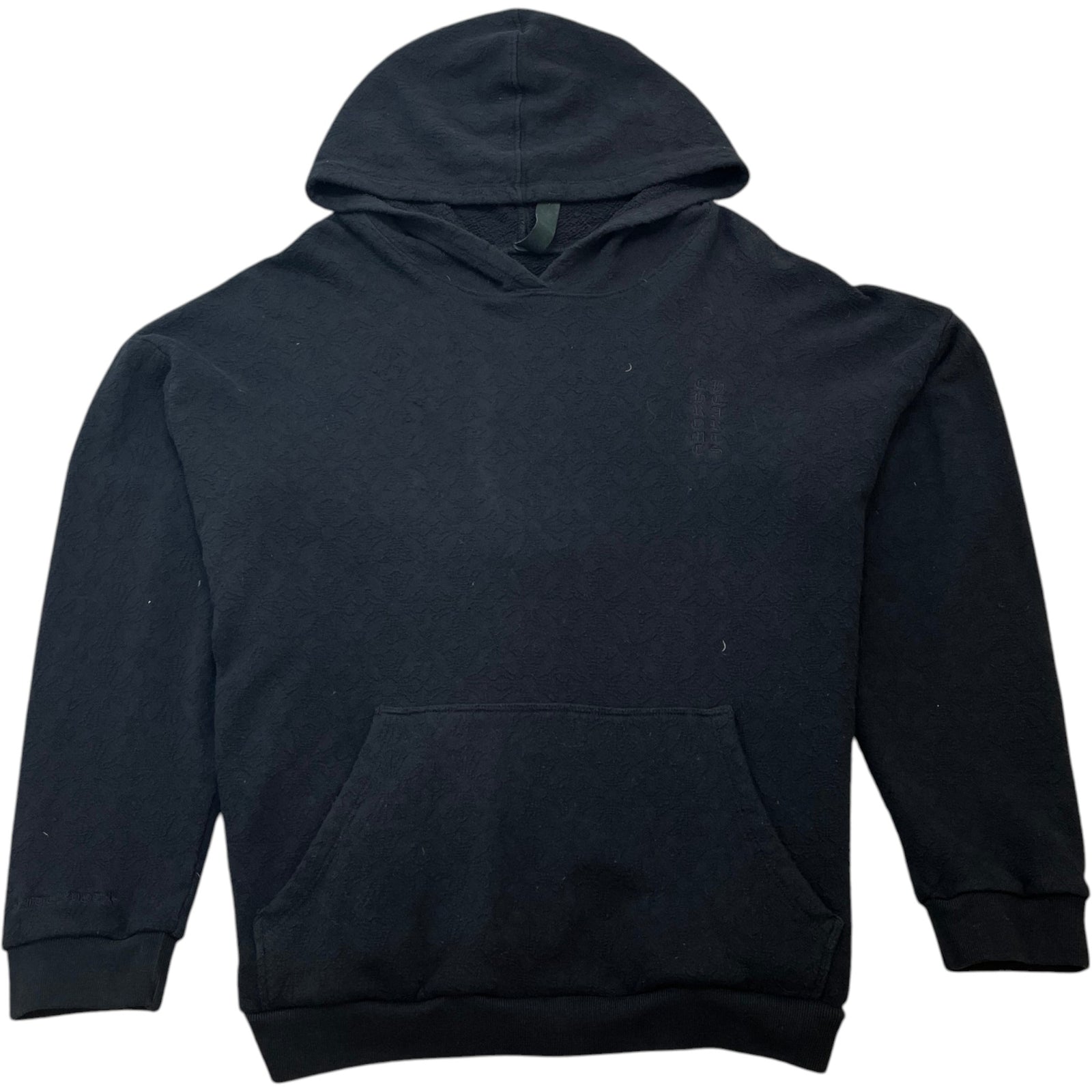 Men's Jacquard Embroidered Hoodie Black Size L - Photo 1