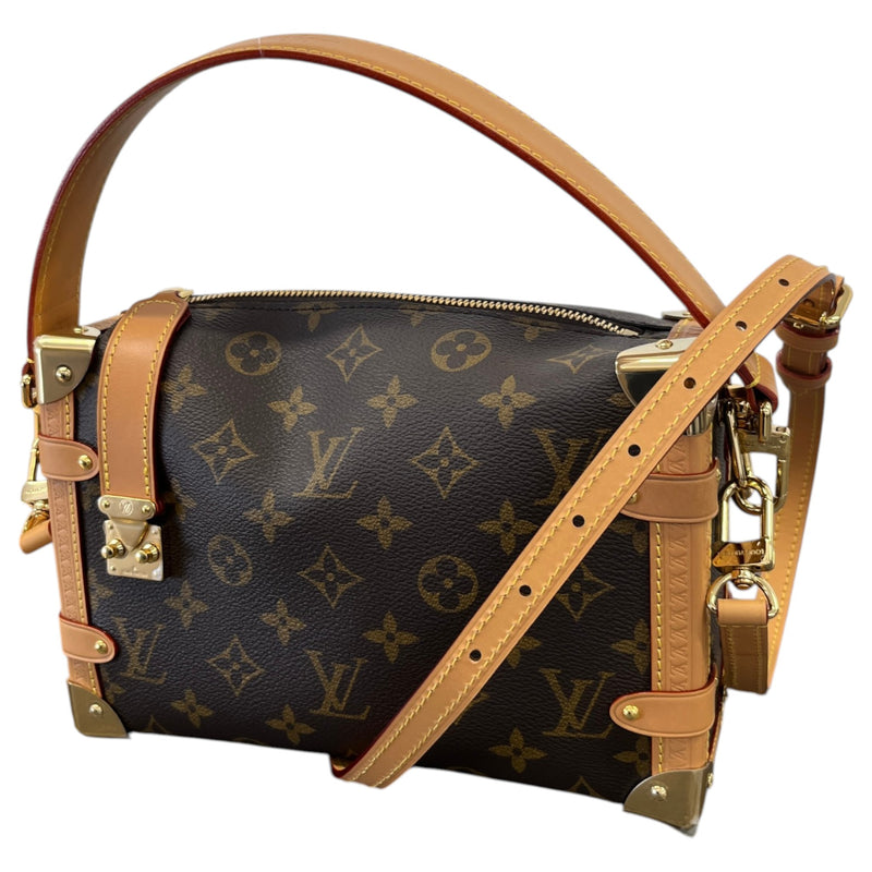 Women's Monogram Side Trunk Handbag Brown