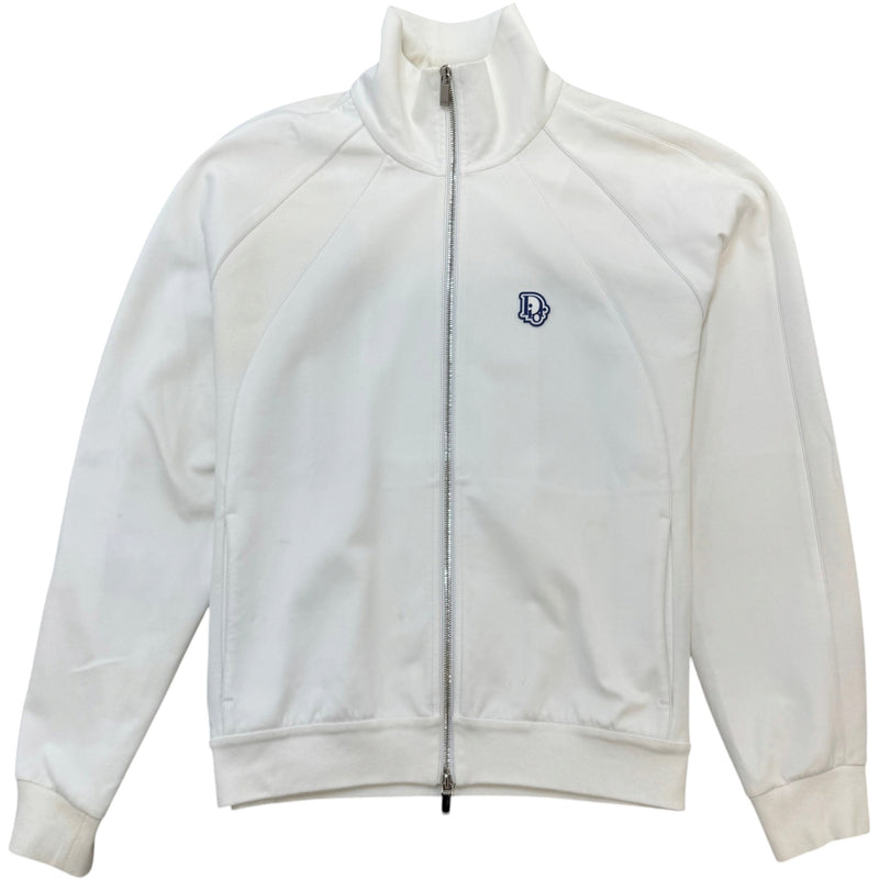 Men's Plaque Logo Track Jacket White Size XL