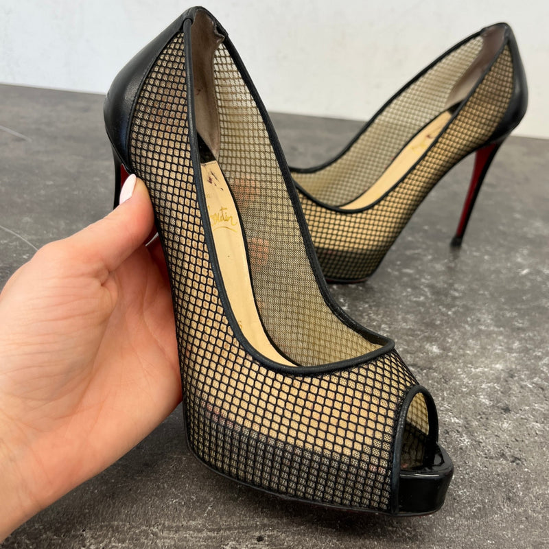 Women's Very Rete Mesh Heels Black Size EU 36 / UK 3