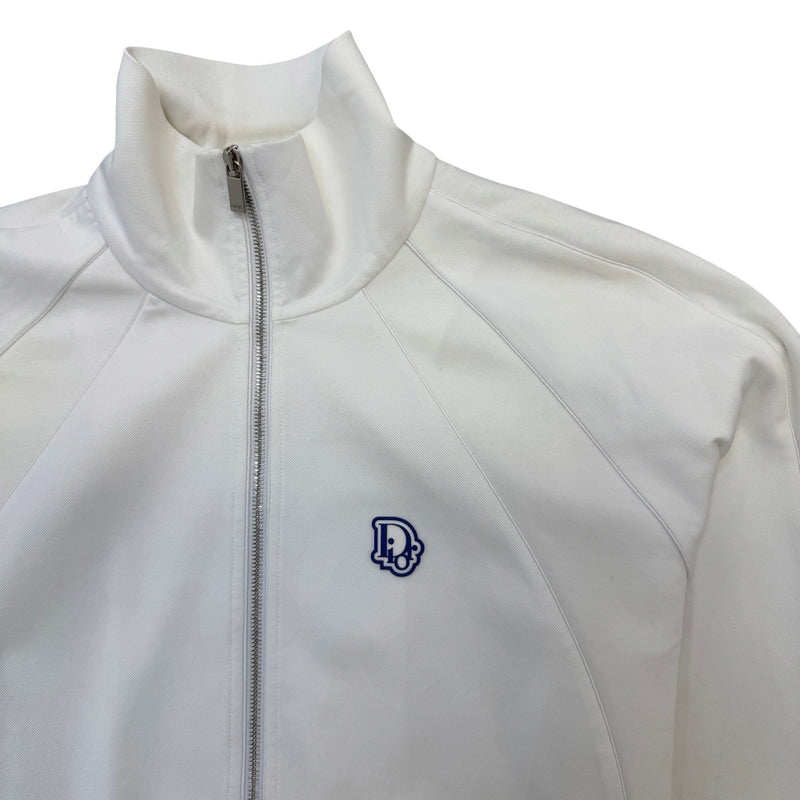 Men's Plaque Logo Track Jacket White Size XL