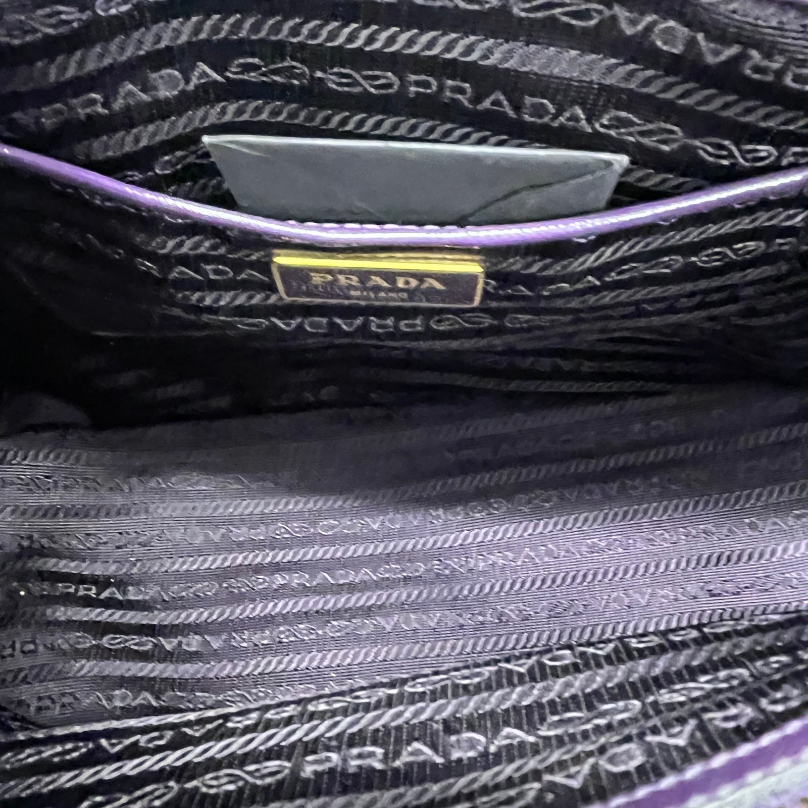 Women's Glazed Saffiano Leather Tote Handbag Purple - Photo 12