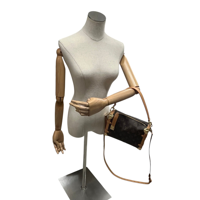 Women's Monogram Side Trunk Handbag Brown