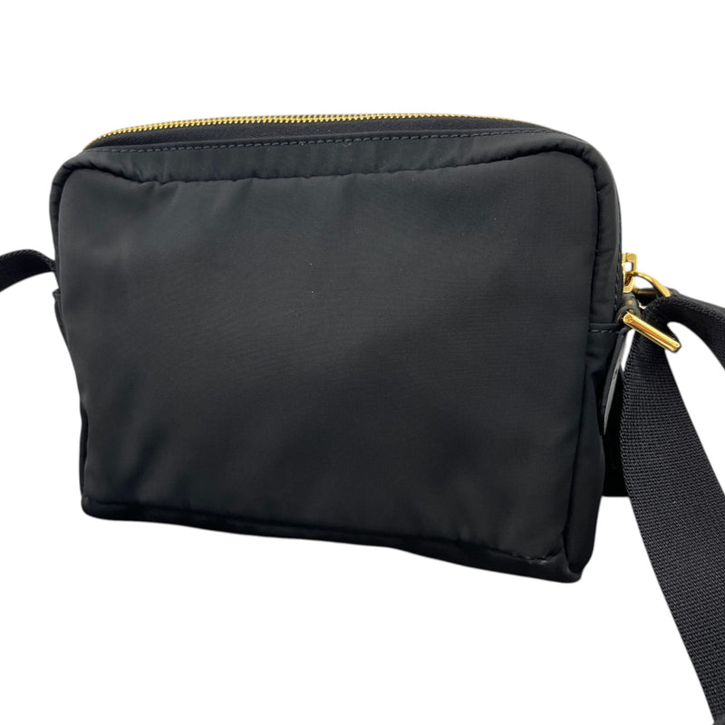 Men's Plaque Logo Messenger Bag Black