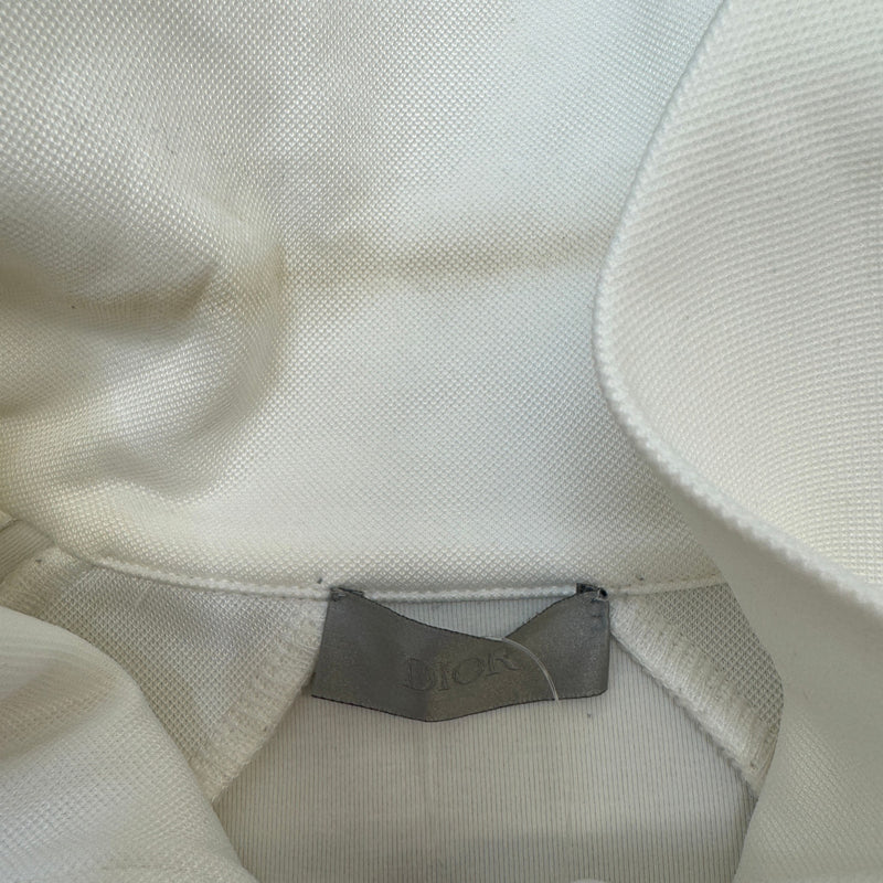 Men's Plaque Logo Track Jacket White Size XL