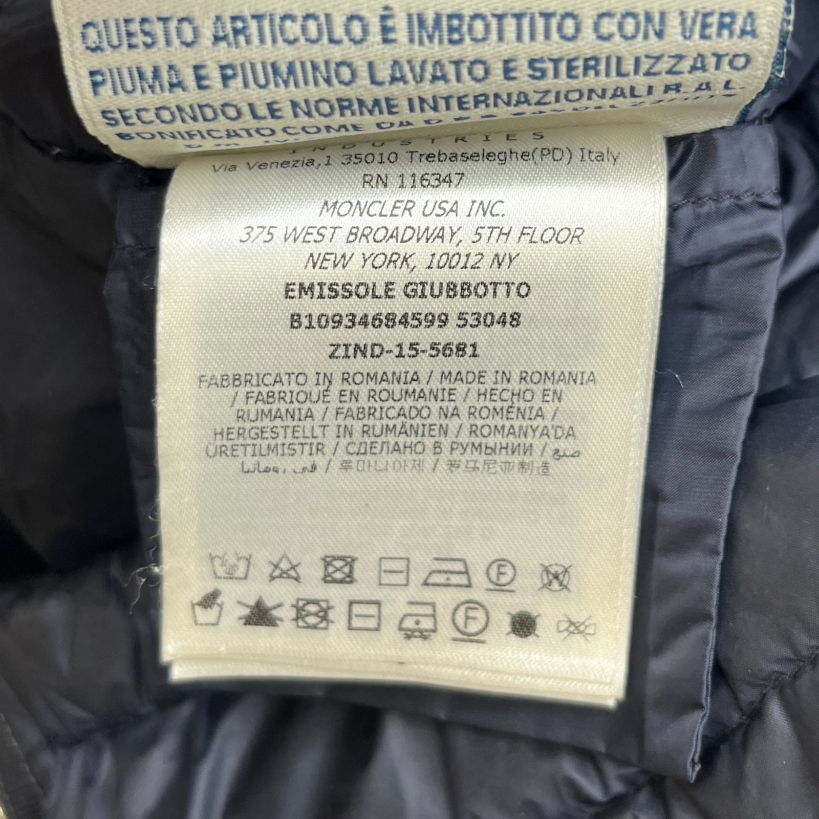 Women's Emissole Down Jacket Black Size 1 / UK 10 - Photo 7