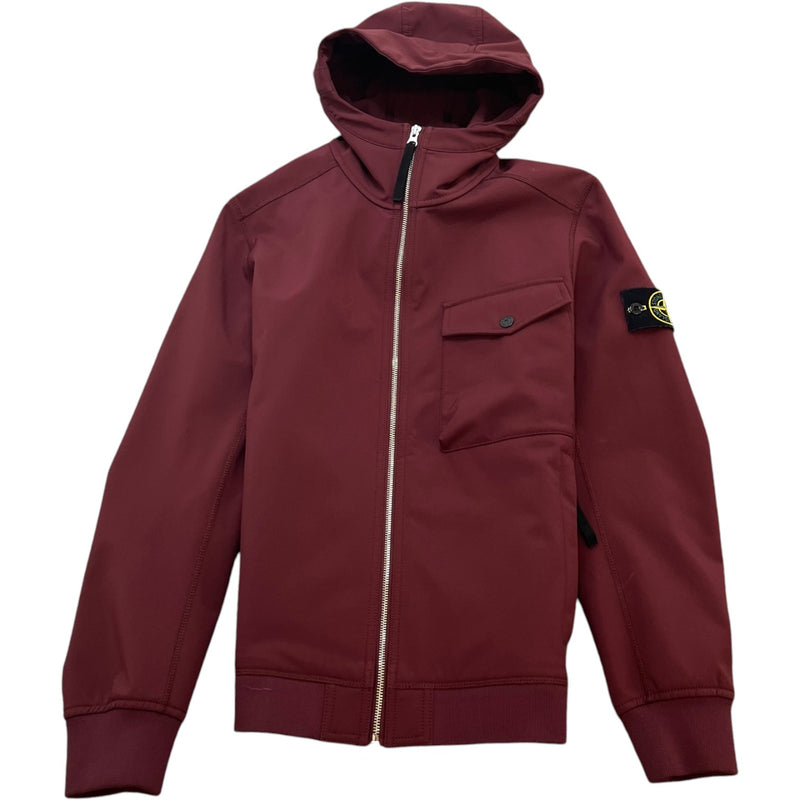 Men's Soft Shell-R Hooded Jacket Burgundy Size M