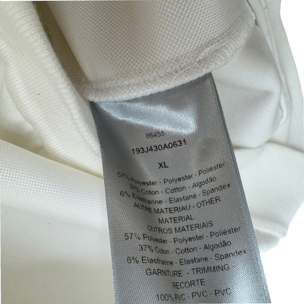 Men's Plaque Logo Track Jacket White Size XL - Photo 9