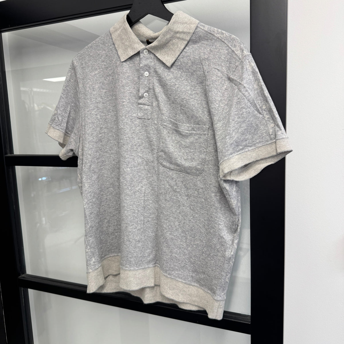 Men's Monogram Polo Shirt Grey Size M - Photo 7
